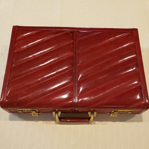 Eel Skin Other - Vintage Magenta Eel Skin Briefcase
